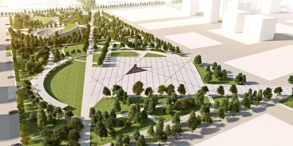 Kent Meydanı ve Sergi Yapısı . Diyarbakır projesine ait görselleştirme