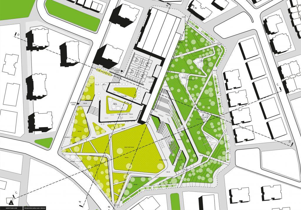 Park Meydan projesine ait vaziyet planı