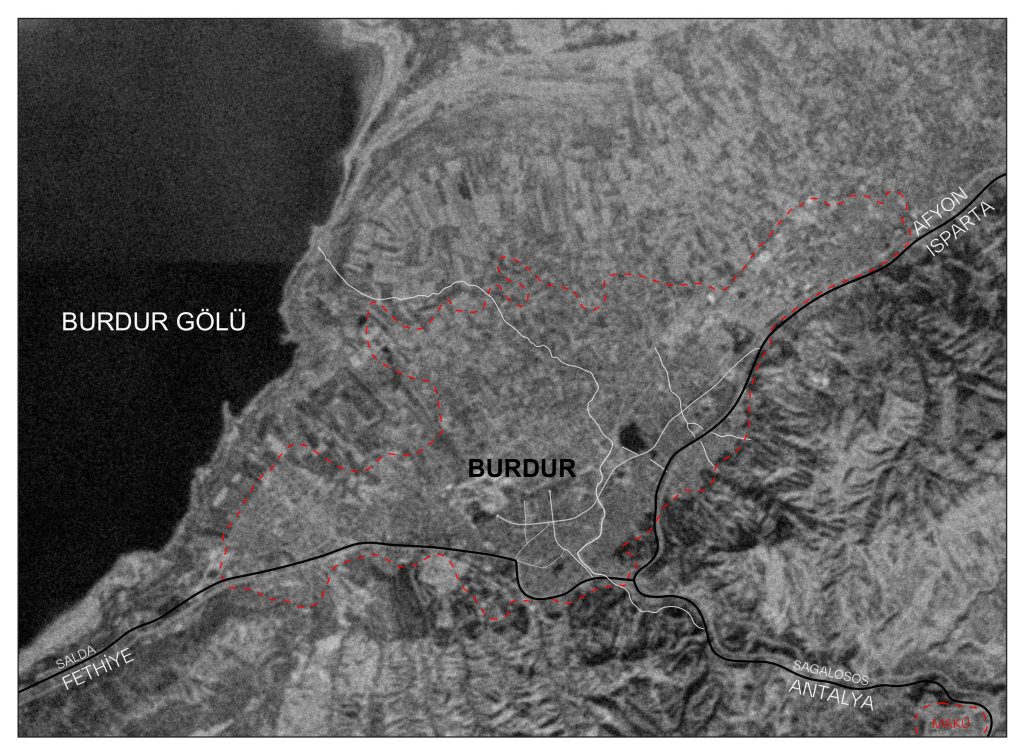 Burdur'a yaklaşım; göl, ova ve kent ilişkisi — 1/20000