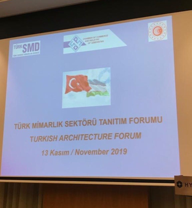 Türk Mimarlık Sektörü Tanıtım Forumu açılış görseli, Taşkent, 13 Kasım 2019